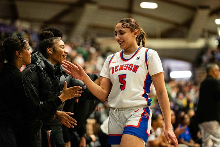 Benson Grants Pass 6A Oregon girls basketball quarterfinal 2024 Naji Saker -65